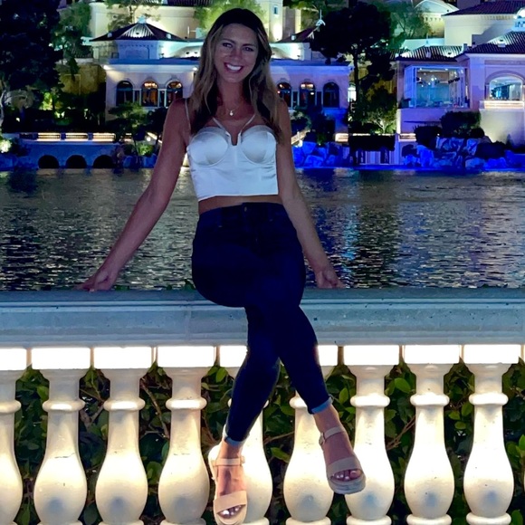 satin strappy crop top - Picture 8 of 8